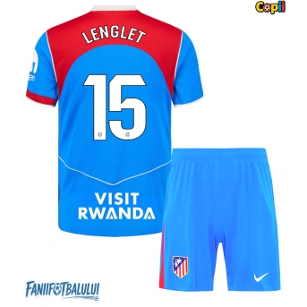 Atletico Madrid Clement Lenglet #15 Echipament de Fotbal Replică 2025-26 Copii Treilea (+ Șorturi)